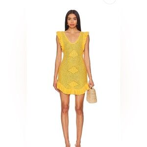 Mykonos Sweater Mini Dress in Sunset Gold
Free People